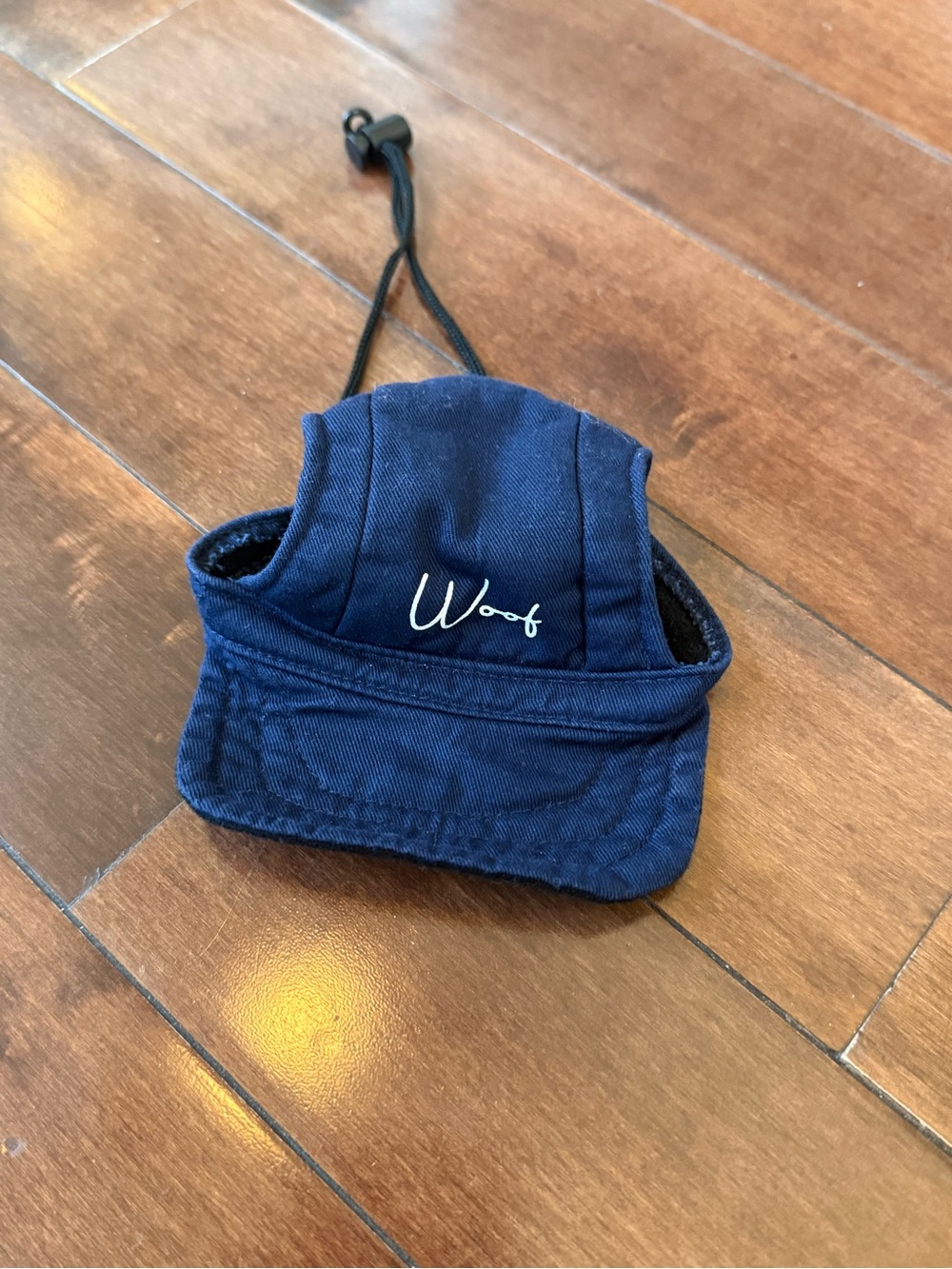 Woof Navy Blue Dog Baseball Hat, size Small